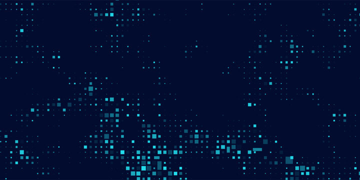 Futuristic pattern of blue hexagons for Business or Science background. Abstract hi-tech honeycomb mosaic. Medical research presentation. Vector Illustration backdrop. EPS 10