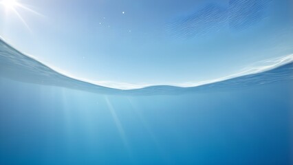 "Sunlit Serenity Beneath the Waves – Tranquil Underwater Coral Reef Scene"