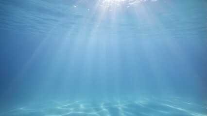 "Sunlit Serenity Beneath the Waves – Tranquil Underwater Coral Reef Scene"