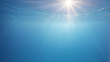 "Sunlit Serenity Beneath the Waves – Tranquil Underwater Coral Reef Scene"