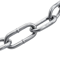 Obraz premium Metal chain links interlock, stark against dark backdrop