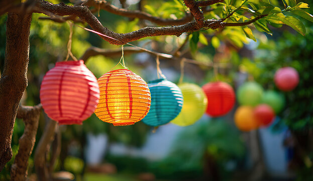 A breathtaking night scene where hundreds of glowing sky lanterns rise into the starry sky, their golden light reflecting gently on the calm river below. The atmosphere is magical and serene, symboliz