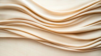Obraz premium Soft flowing fabric creates elegant waves and textures in neutral tone