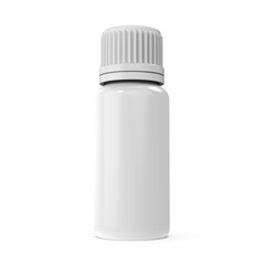 white Plastic droper Bottle Mockup on White Background