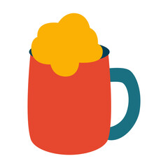 Mug of Frothy Beer Graphic