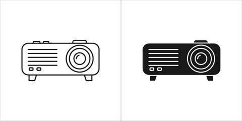 Two audio jack connectors, one outlined and one solid black