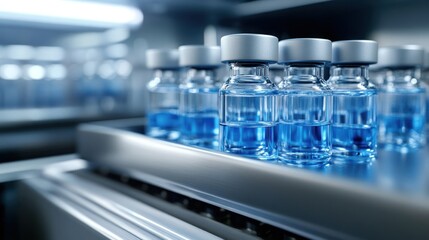 Medical Vials Stored in Stainless Steel Cabinet