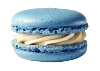 Sky blue macaron with cream filling