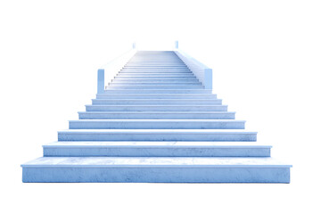 Fototapeta premium Dramatic White Stone Staircase Leading Upward on Transparent Background Under Bright Natural Light Concept of Progress and Ascension Minimalist Aesthetic, PNG