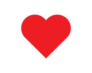 Heart, love, romance or valentine's day red icon vector for apps and websites