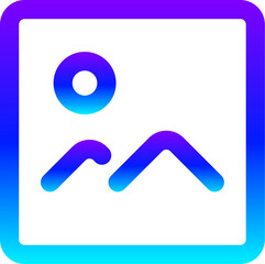 Modern Blue Gradient Line Icon of a User Placeholder