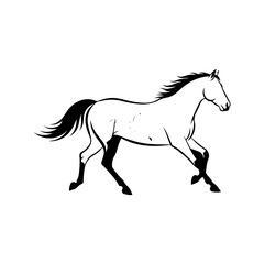 Running Horse Silhouette Vector Art