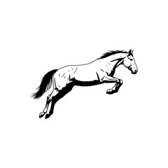 Obraz premium Running Horse Silhouette Vector Art