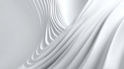 Obraz premium Smooth and Curved White Abstract Design with Modern Lines