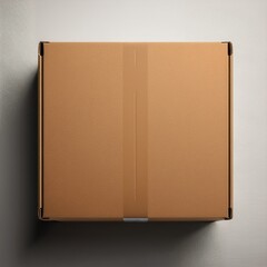 A photo of long cardboard, with white plain background, for mockup