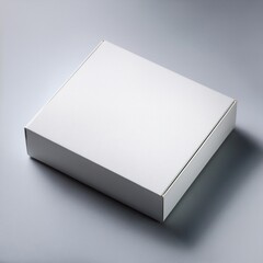 A photo of white box, with white plain background, for mockup