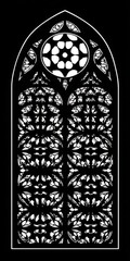 Elaborate Gothic Style Ornamental Window Design