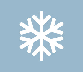 白い雪の結晶のアイコンイラスト　ベクター
