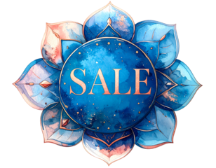 Watercolor flower mandala-like sale sticker