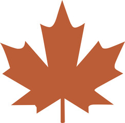 Maple Leaf Symbol Illustration on Black Background