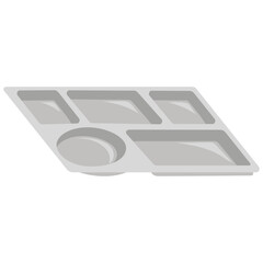 Food Tray School Lunch Stainless Steel Illustration
