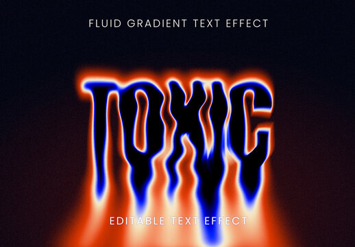 Fluid Gradiant Text Effect PSD Add On
