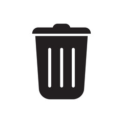 rubbish bin icon illustration