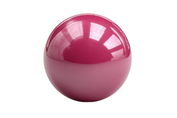 Glossy pink sphere with reflections on black background ball shiny, Png, Isolated on Transparent Background, Cut Out