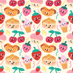 Seamless pattern with hand drawn. Background for textile, wrapping paper, fashion, illustration.