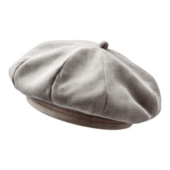 Classic beige french beret hat, an elegant fashion accessory. Timeless headwear for an artistic, stylish look