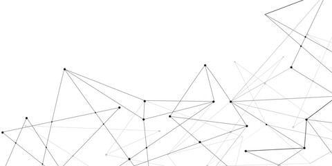 grey network. futuristic connection technology background with dots and lines for desktop. Structure molecule and communication. Template for science and technology presentation, Vector illustration.	