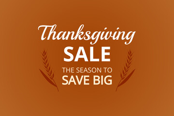 Fototapeta premium thanksgiving sale the season to save big