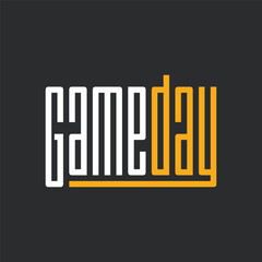 Game Day Lettering Typography Design