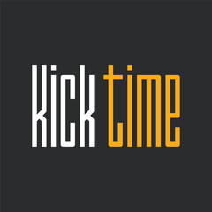Kick Time Lettering Typography Design