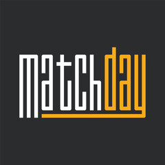 Match Day Lettering Typography Design