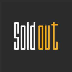 Sold Out Lettering Typography Design