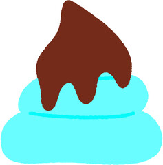 chocolate coated mint flavor ice cream