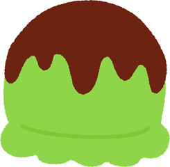 chocolate coated matcha ice cream