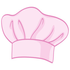 Pink Chef Hat Cap Illustration Icon