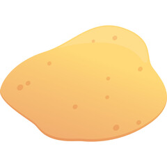 Crispy Potato Chips Vector Art Yellow and Orange Chips with Transparent Background Perfect for Snack Advertising and Design Projects