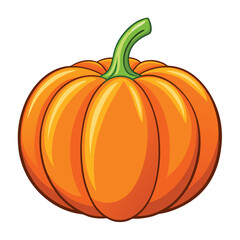Pumpkin squash flat color icon for Halloween Thanksgiving apps