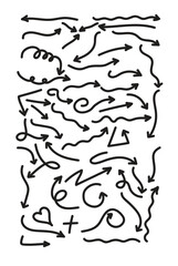 Hand drawn arrows collection for your design