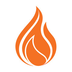 Minimal fire drop logo vector icon modern smooth gradient design