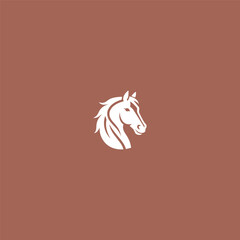 Fototapeta premium Horse head logo design vector icon flat illustration