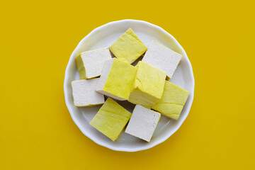 Soy tofu cubes, Tofu soy bean curd