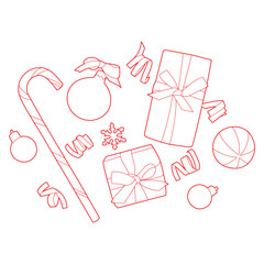 Holiday cheer gifts, ornaments, and candy cane magic