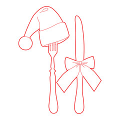 fork and knife-christmas deco