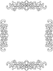 frame with floral elements