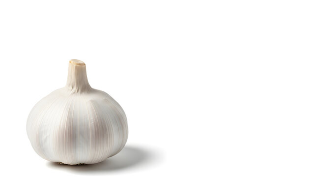 garlic on white background