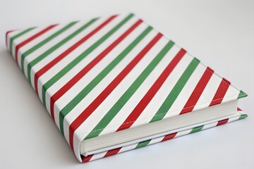 Obraz premium White Christmas Notebook Red Green Stripes 2